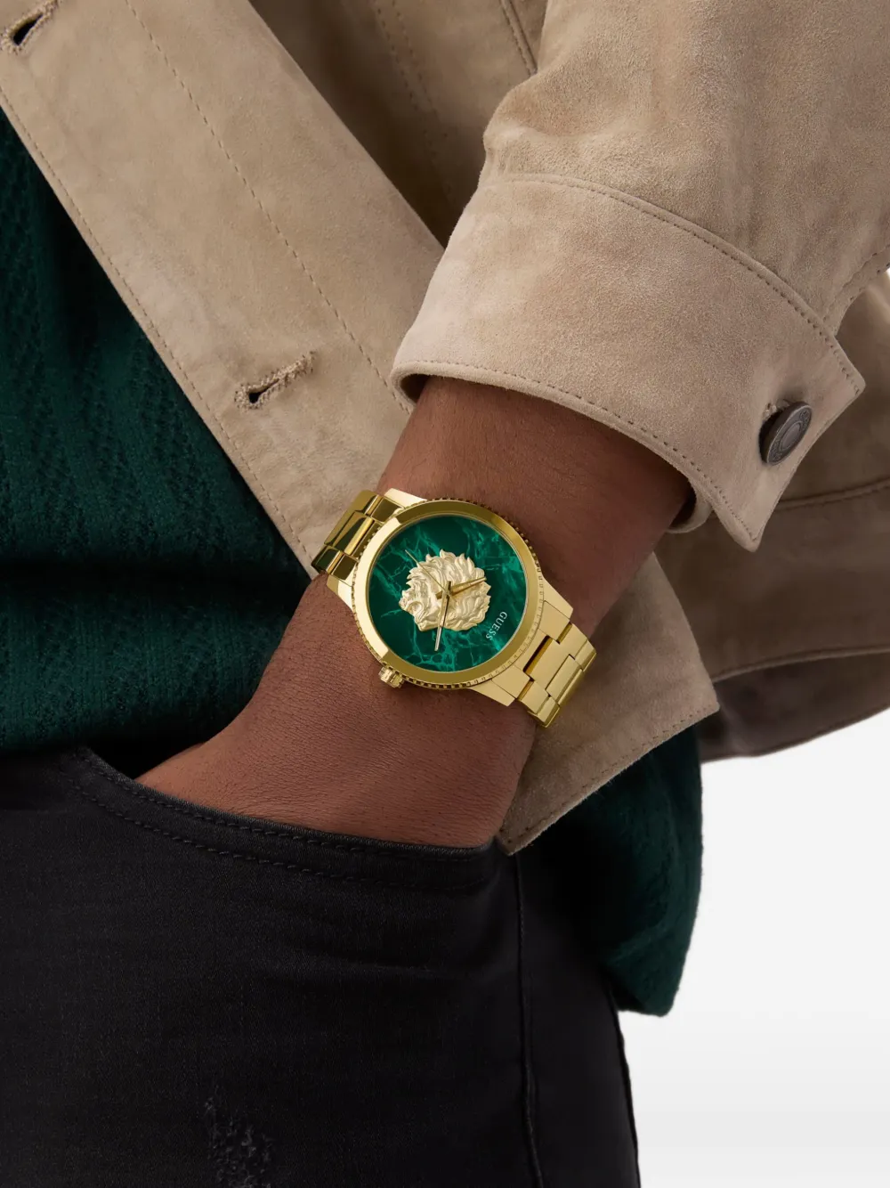 GUESS USA Leeuwenkop 42 mm - Groen