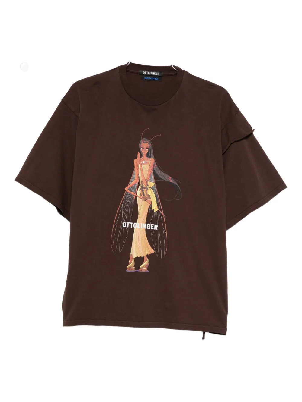 Ottolinger Deconstructed T-shirt In Brown