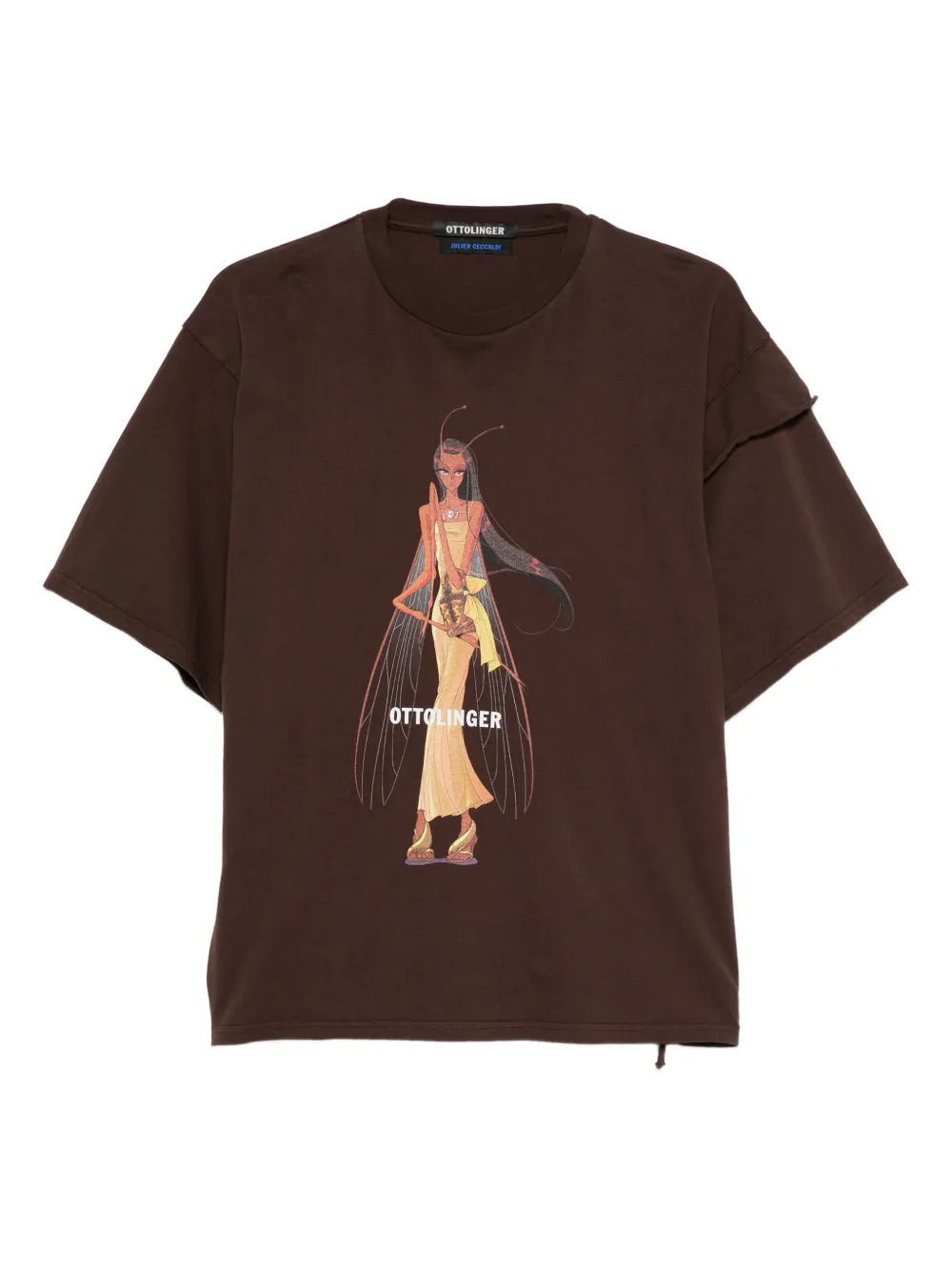 Ottolinger Deconstructed T-shirt | Brown | Image 1