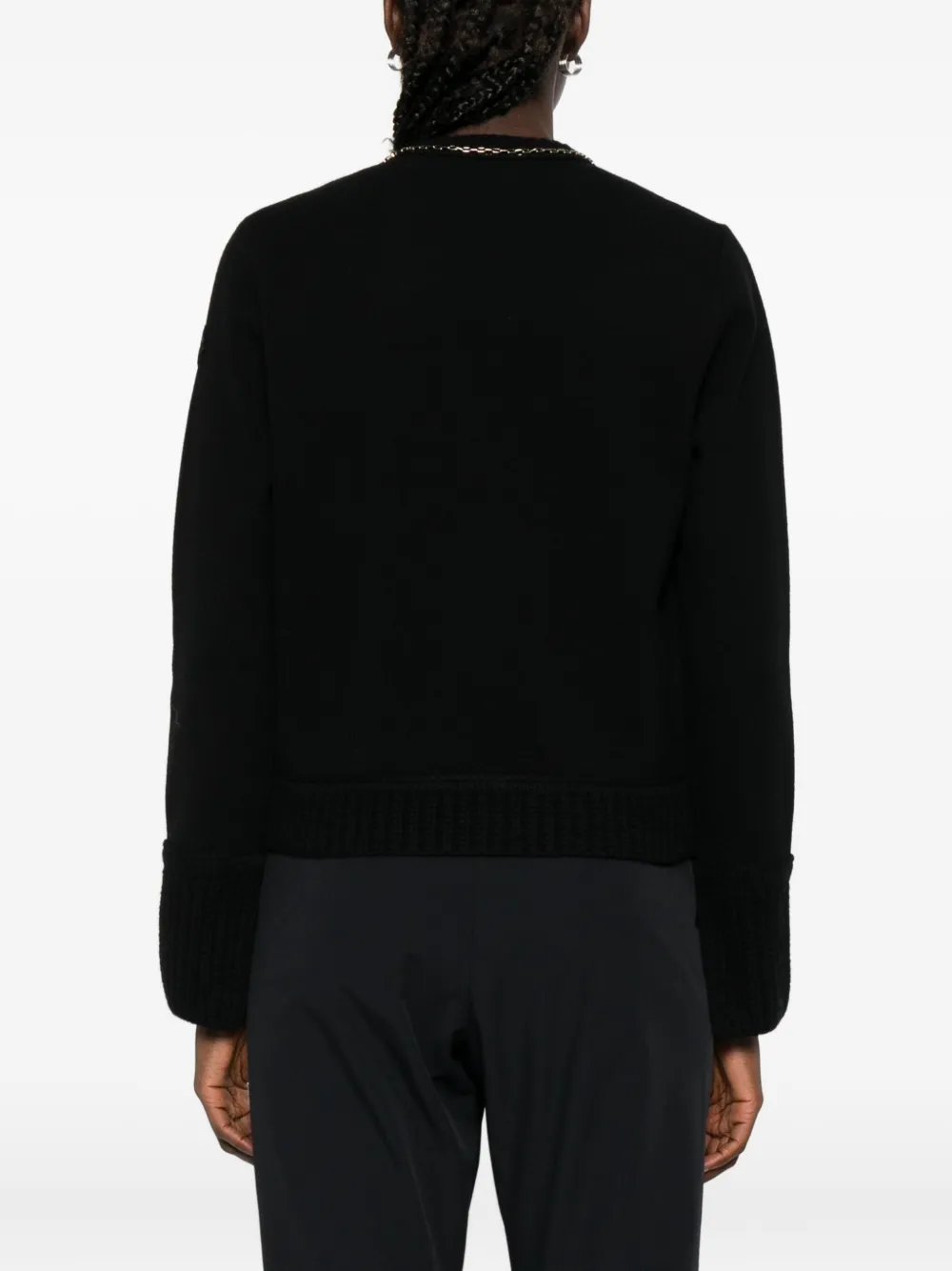 Moncler Donsjack met ketting afwerking Zwart
