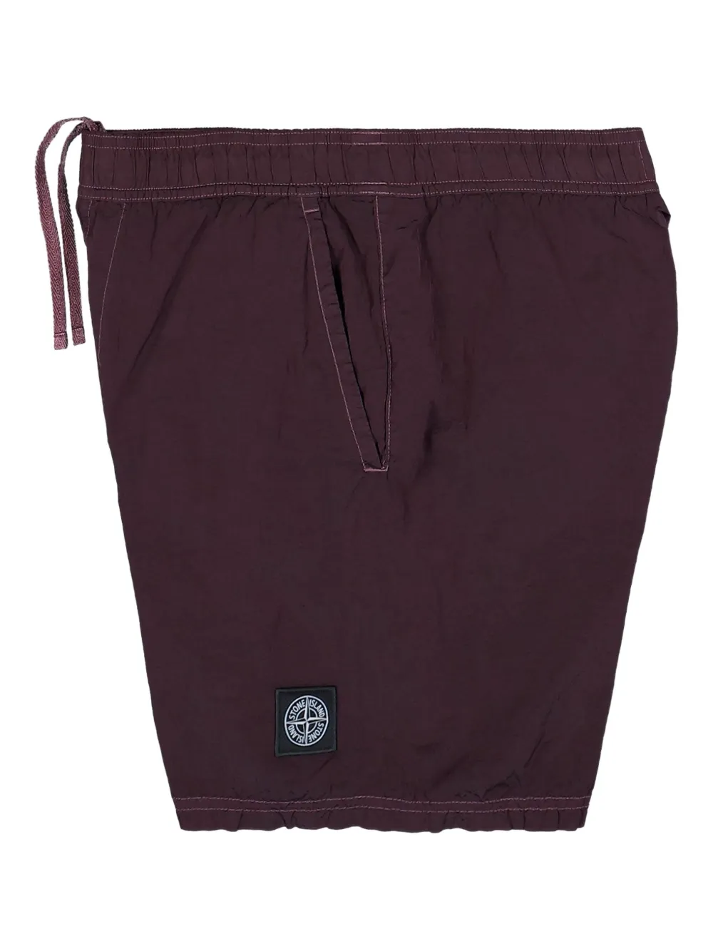 Stone Island logo-patch swim shorts Rood