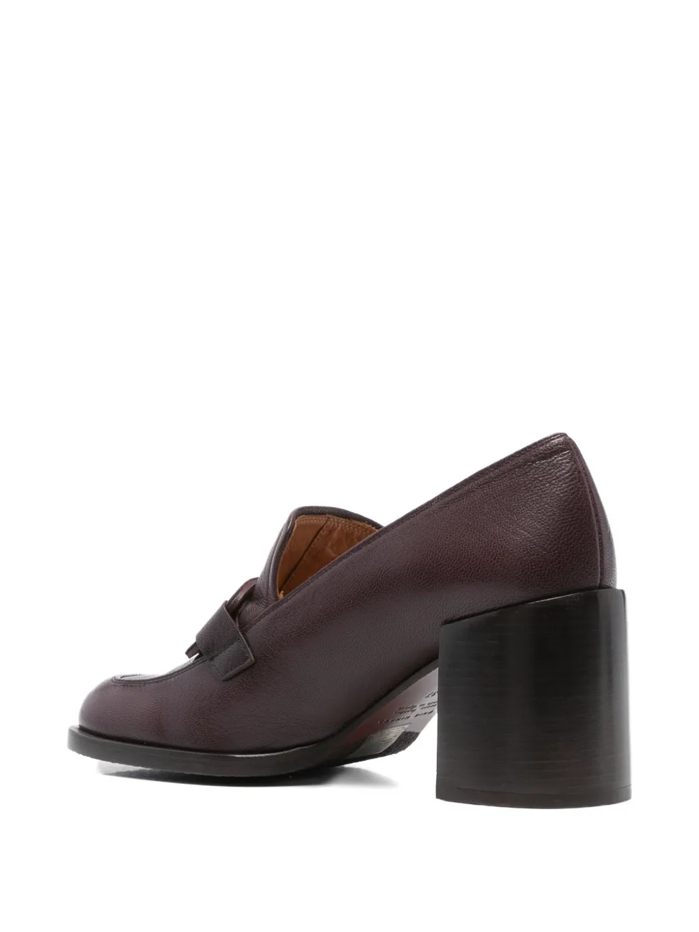 Chie Mihara 75mm Block-heel Leather Mules In Red