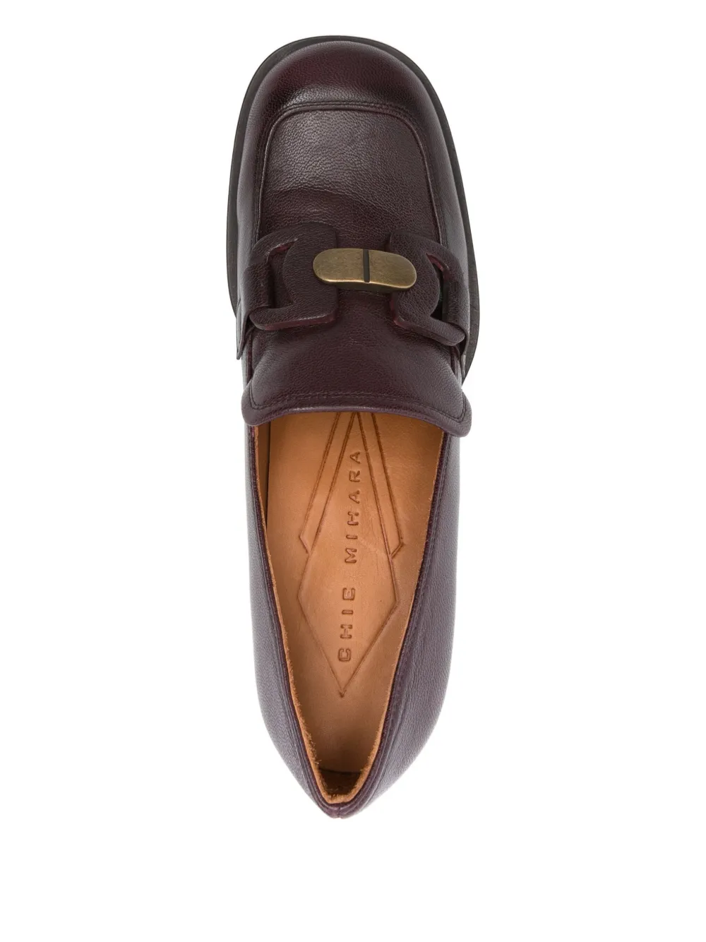 Chie Mihara 75mm Block-heel Leather Mules In Red
