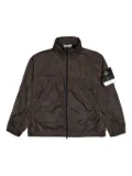 Stone Island concealed-hood zip-up windbreaker - Green