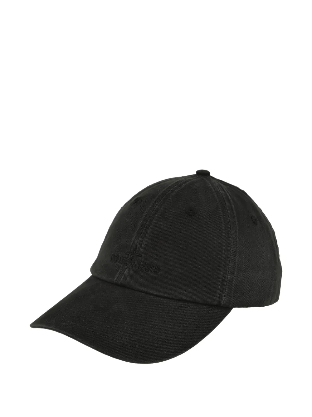 Stone Island Honkbalpet met geborduurd logo Zwart