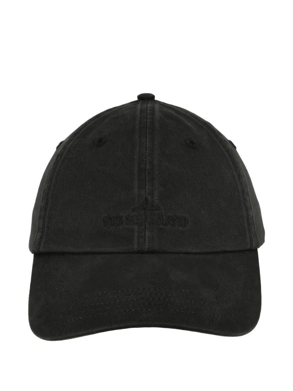 Stone Island logo-embroidered baseball cap Zwart