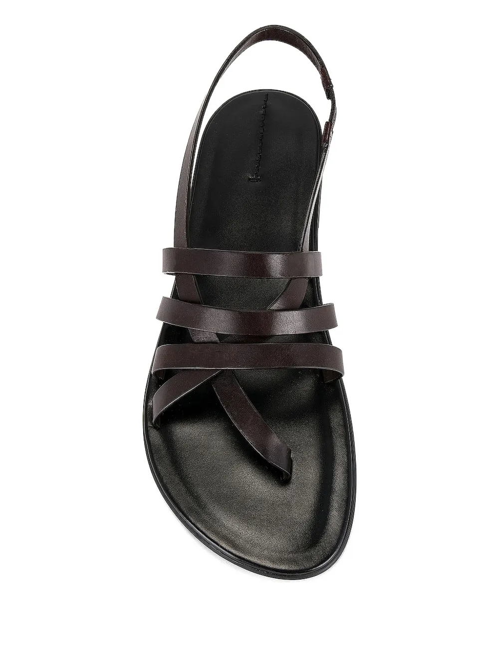 The Row Leather Slingback Sandals In Brown