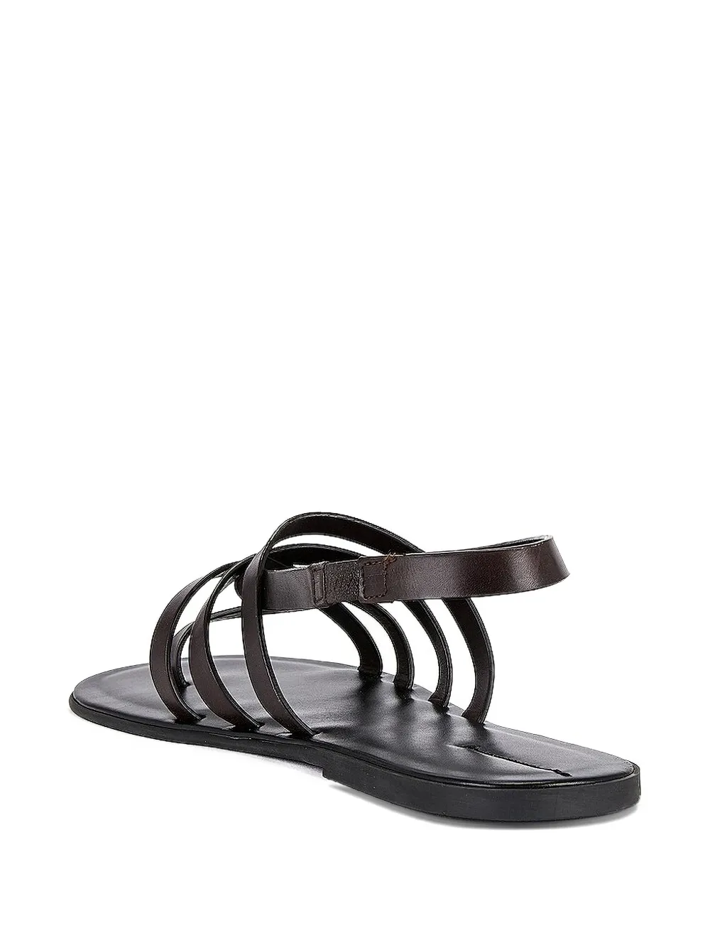 The Row Leather Slingback Sandals In Brown