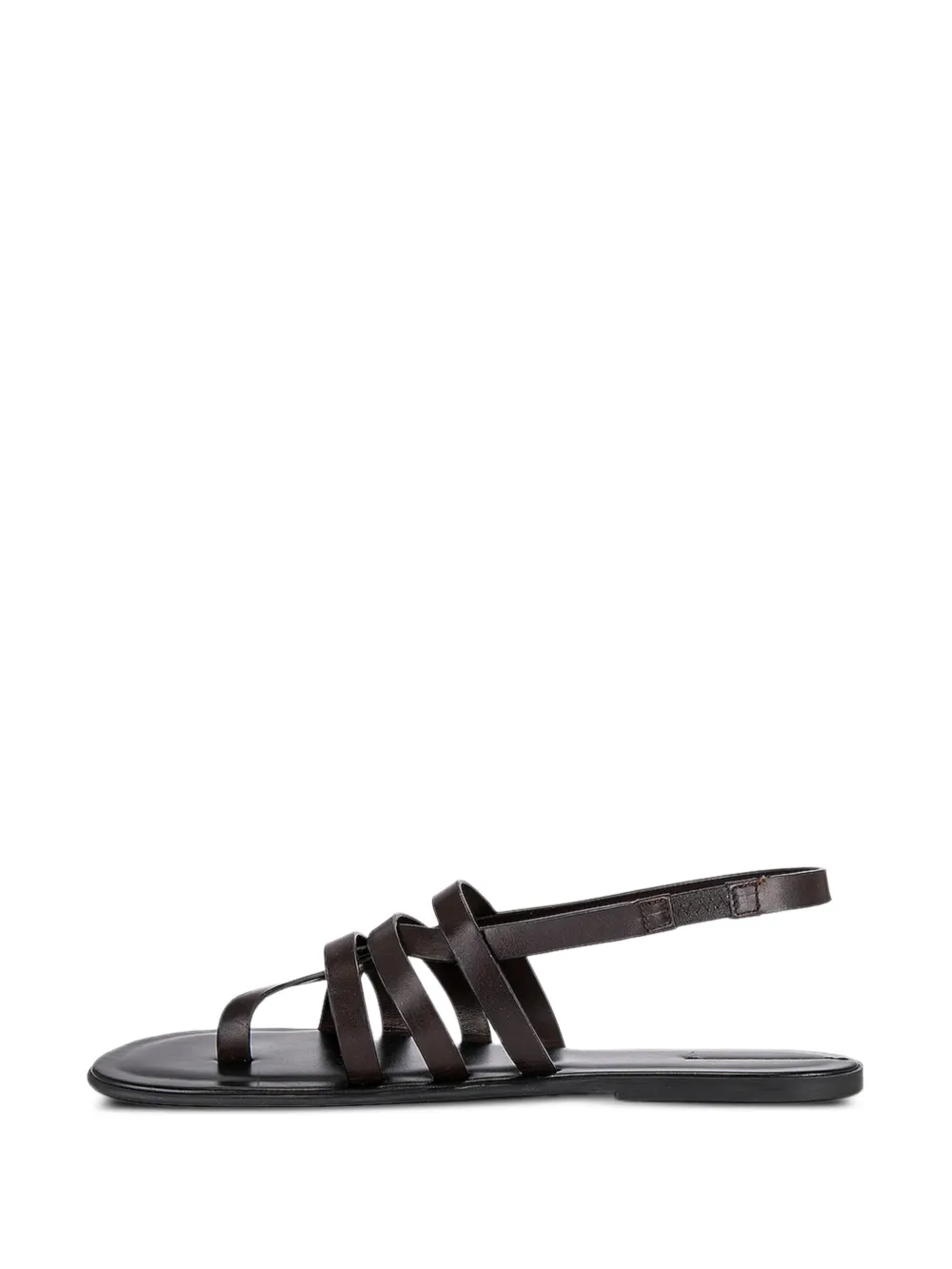 The Row leather slingback sandals Brown
