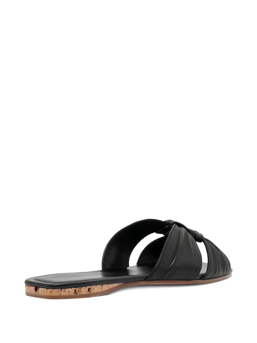 The Row knot-detail leather sandals Black