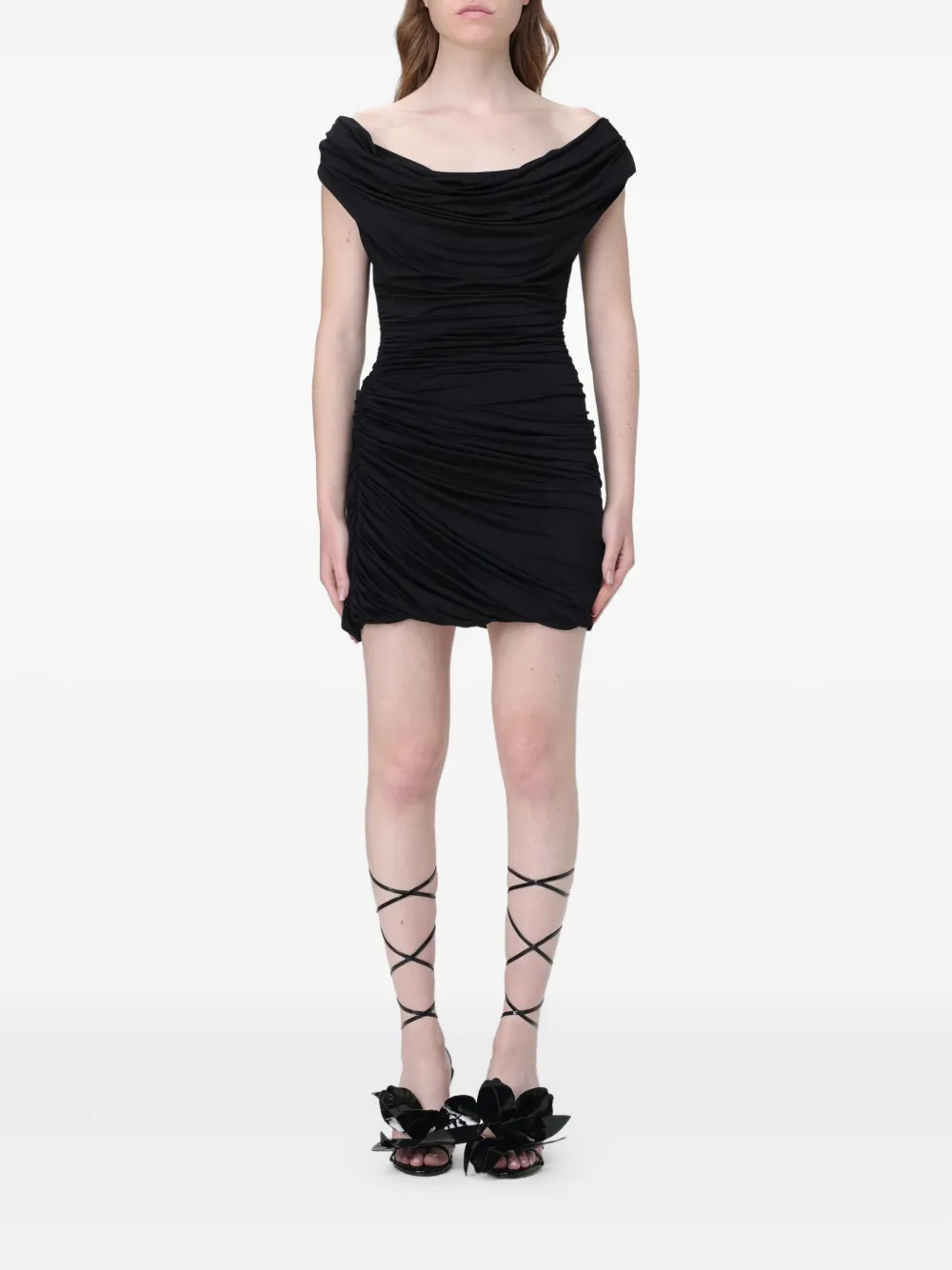 Magda Butrym cowl-neck draped mini dress | Black | Image 1