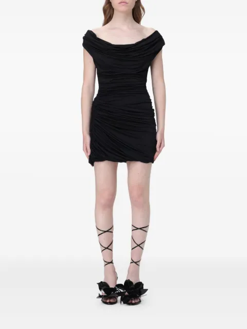 Magda Butrym cowl-neck draped mini dress