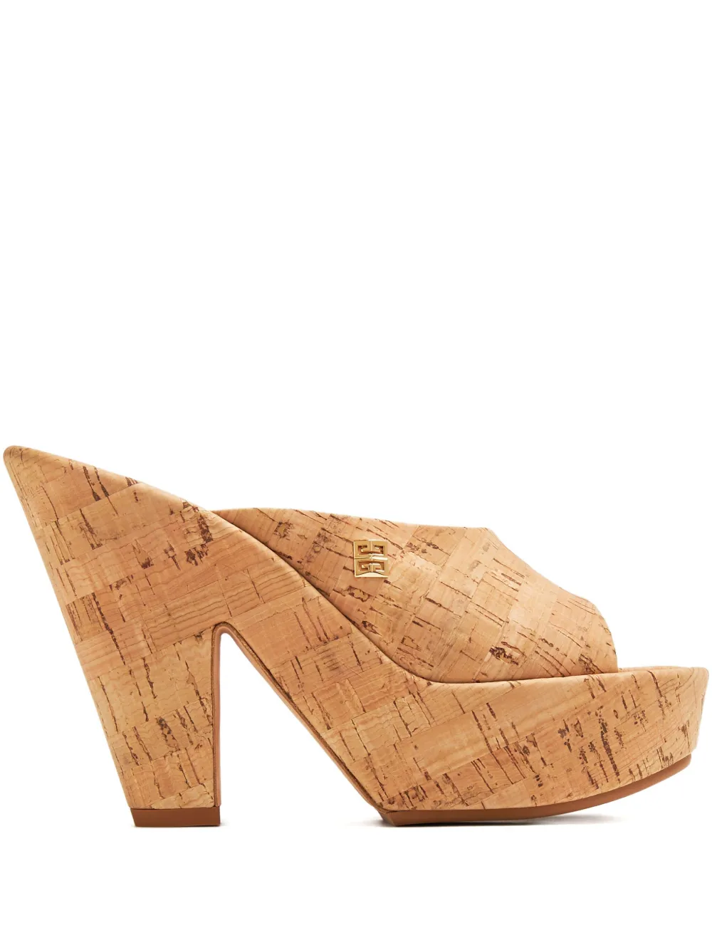 Givenchy 95mm Doll cork platform sandals 101-Natural