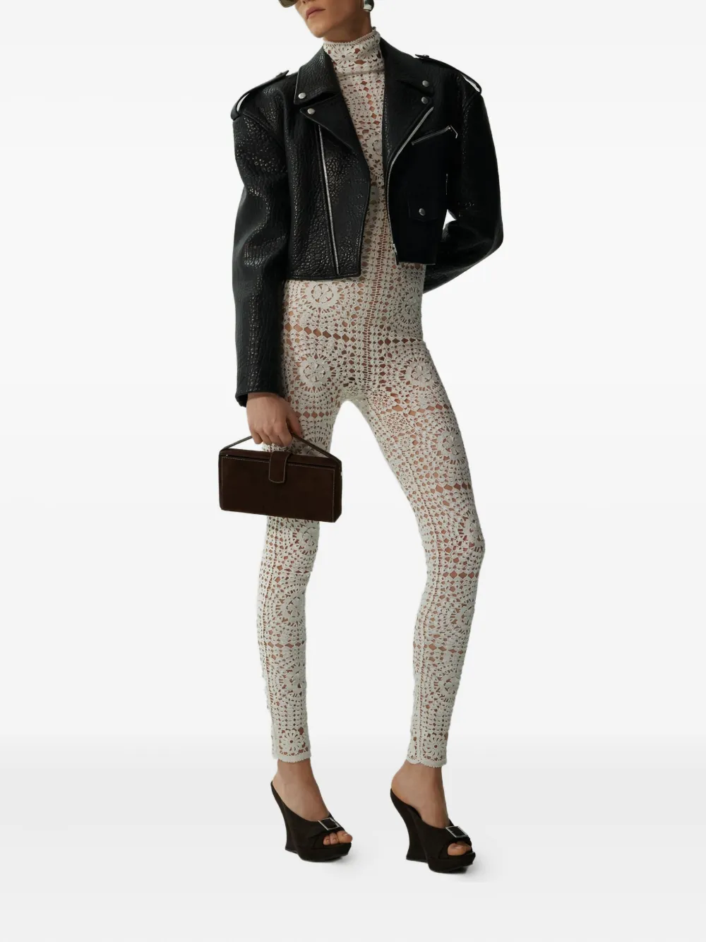 Magda Butrym Koniakow jumpsuit met kant - Wit