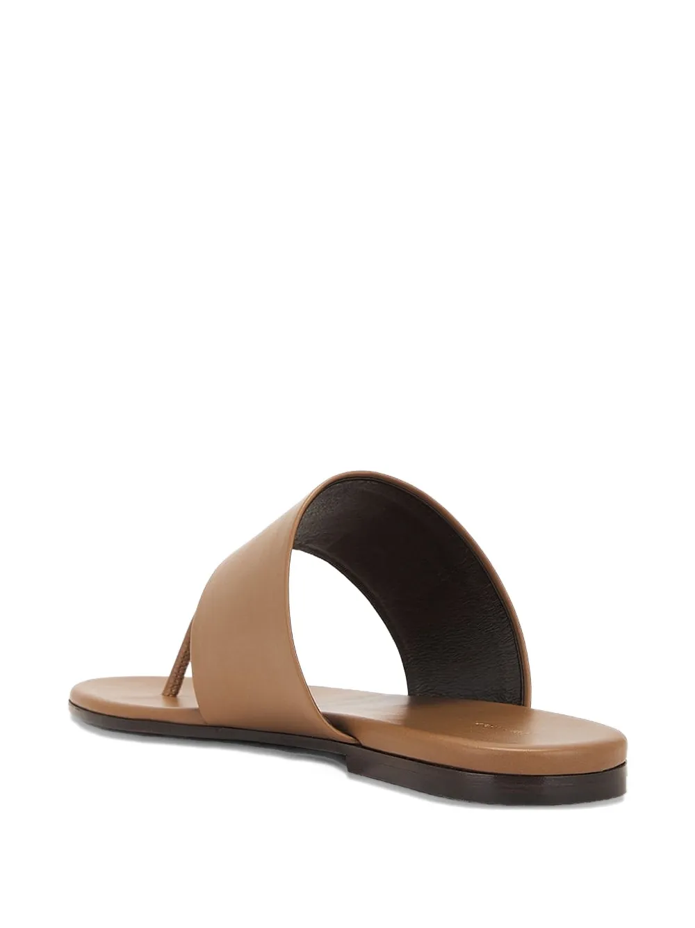 The Row leather thong sandals Brown