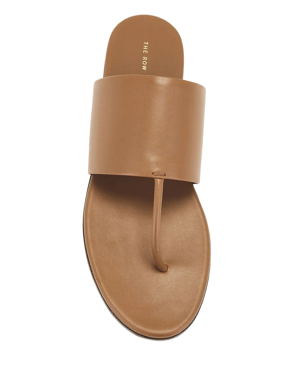 The Row leather thong sandals Brown