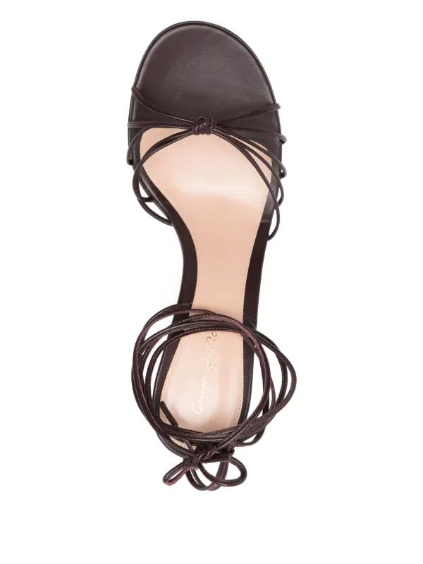 Gianvito Rossi ストラップ レザーサンダル | ブラウン | FARFETCH JP