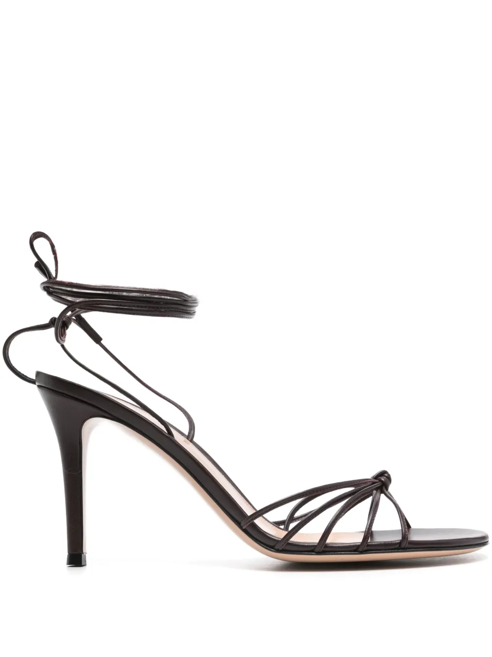 Gianvito Rossi 85mm strappy leather sandals Brown