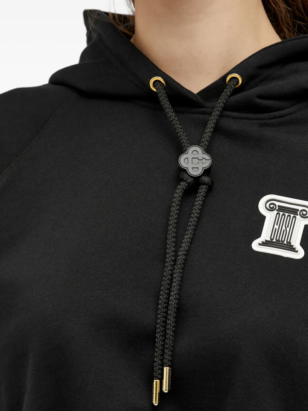 Casablanca Hoodie met applicatie Zwart