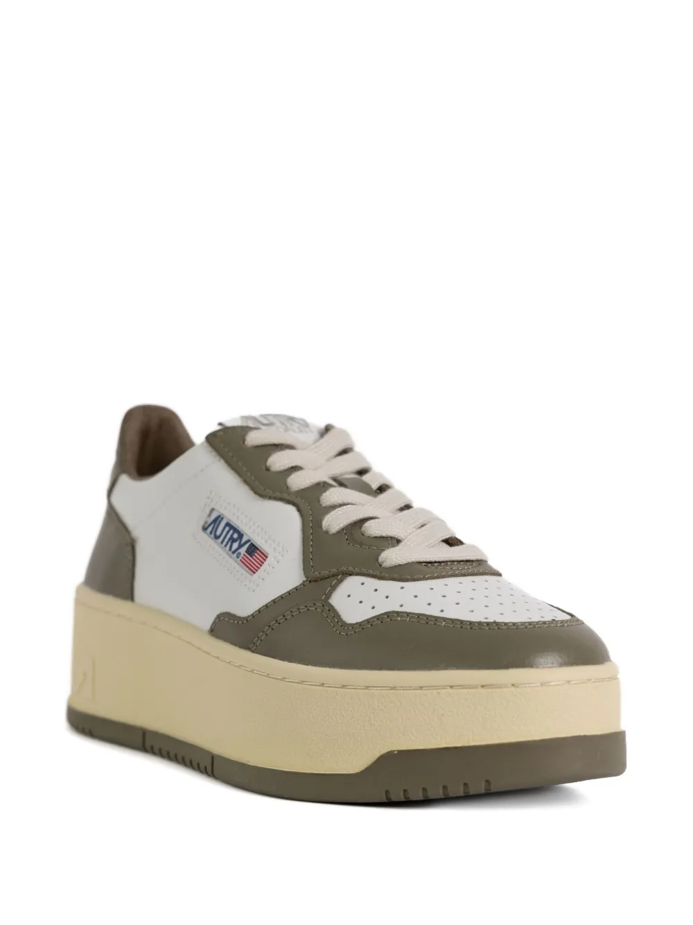 Autry platform leather sneakers - Wit