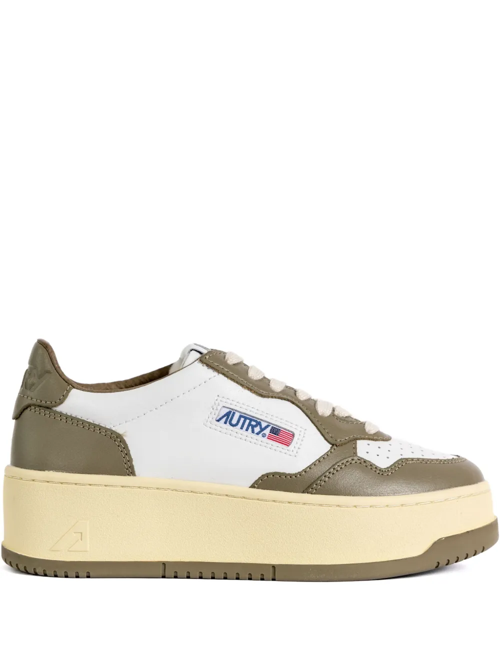 Autry platform leather sneakers White