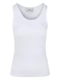 Coperni scoop-neck logo tank top - White