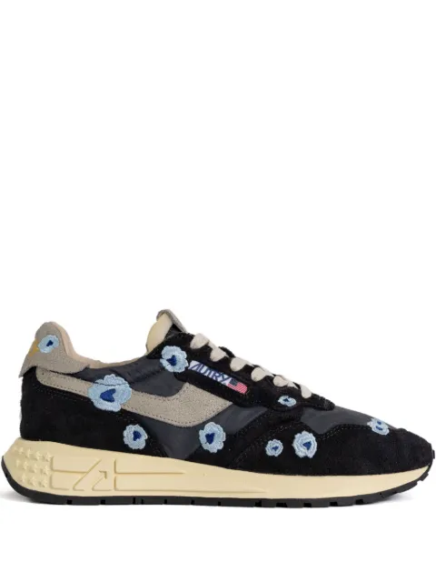 Autry floral-embroidery low-top sneakers 
