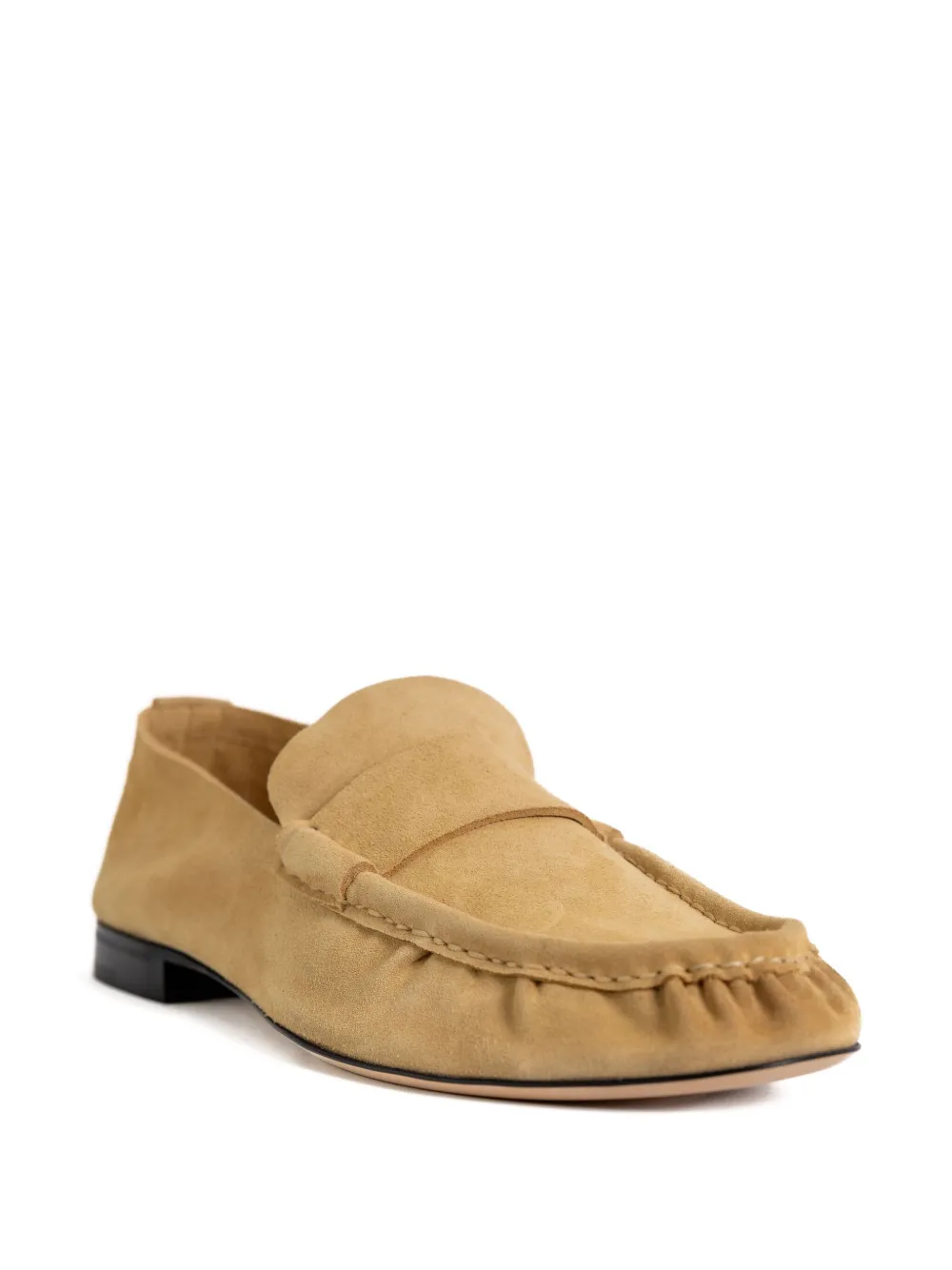 The Row penny suede loafers Neutrals