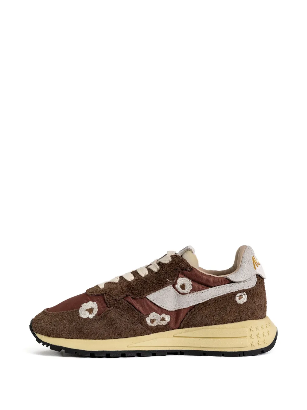 Autry Reelwind floral low-top sneakers Brown