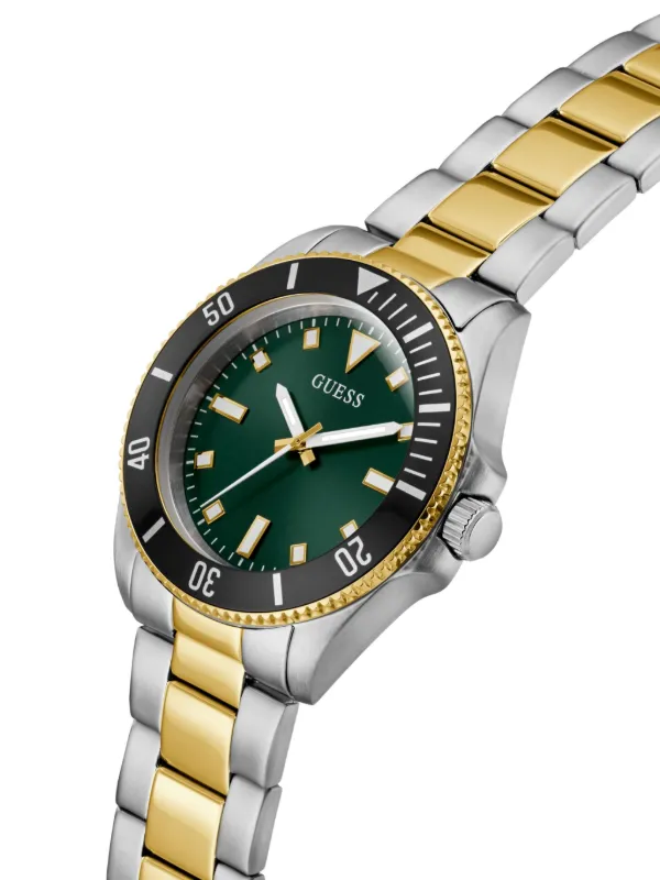 GUESS USA Stainless Steel 41mm Watch | Green | FARFETCH