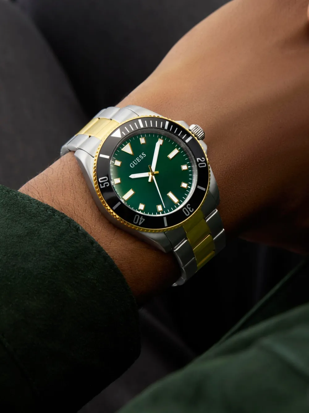 GUESS USA Roestvrij staal 41 mm - Groen