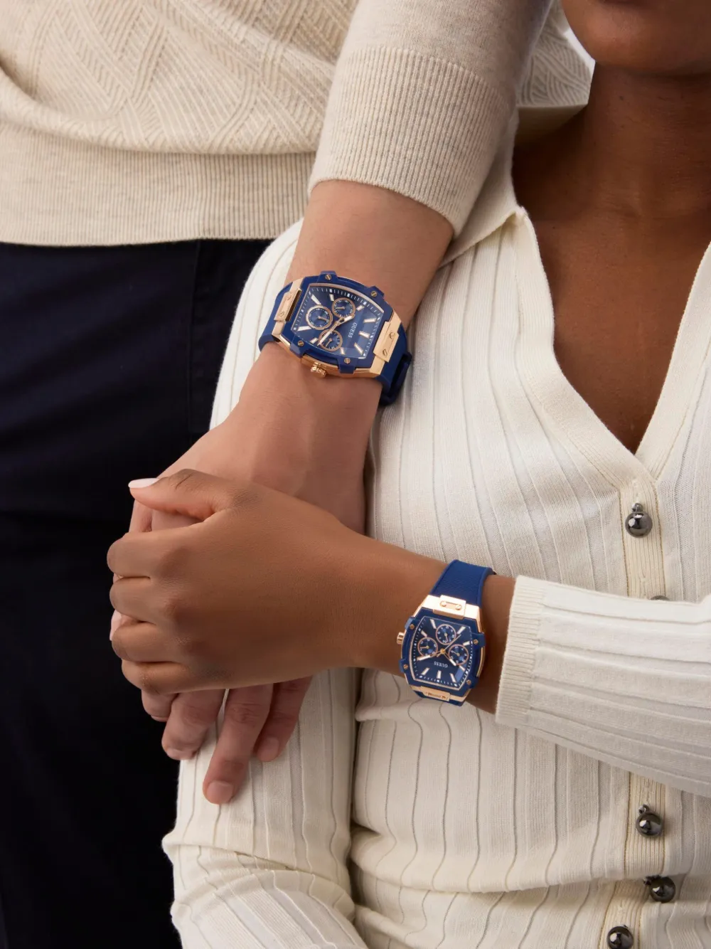 GUESS USA Roestvrij stalen horloge 44 mm - Blauw