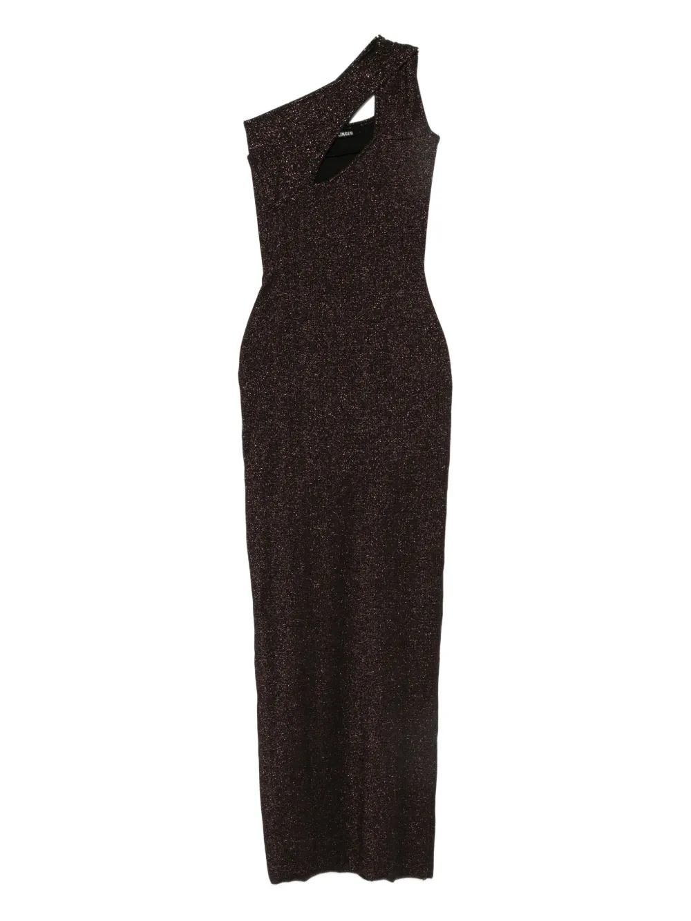 Ottolinger twisted ribbed dress - Marrone