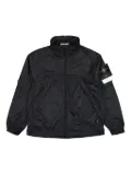 Stone Island concealed-hood zip-up windbreaker - Grey