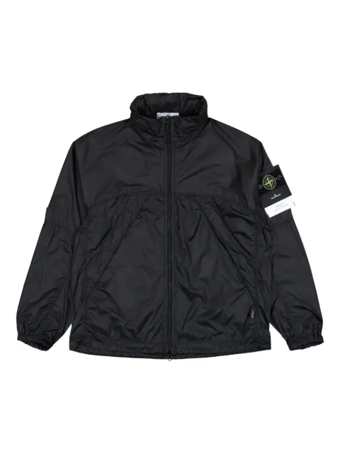 Stone Island concealed-hood zip-up windbreaker