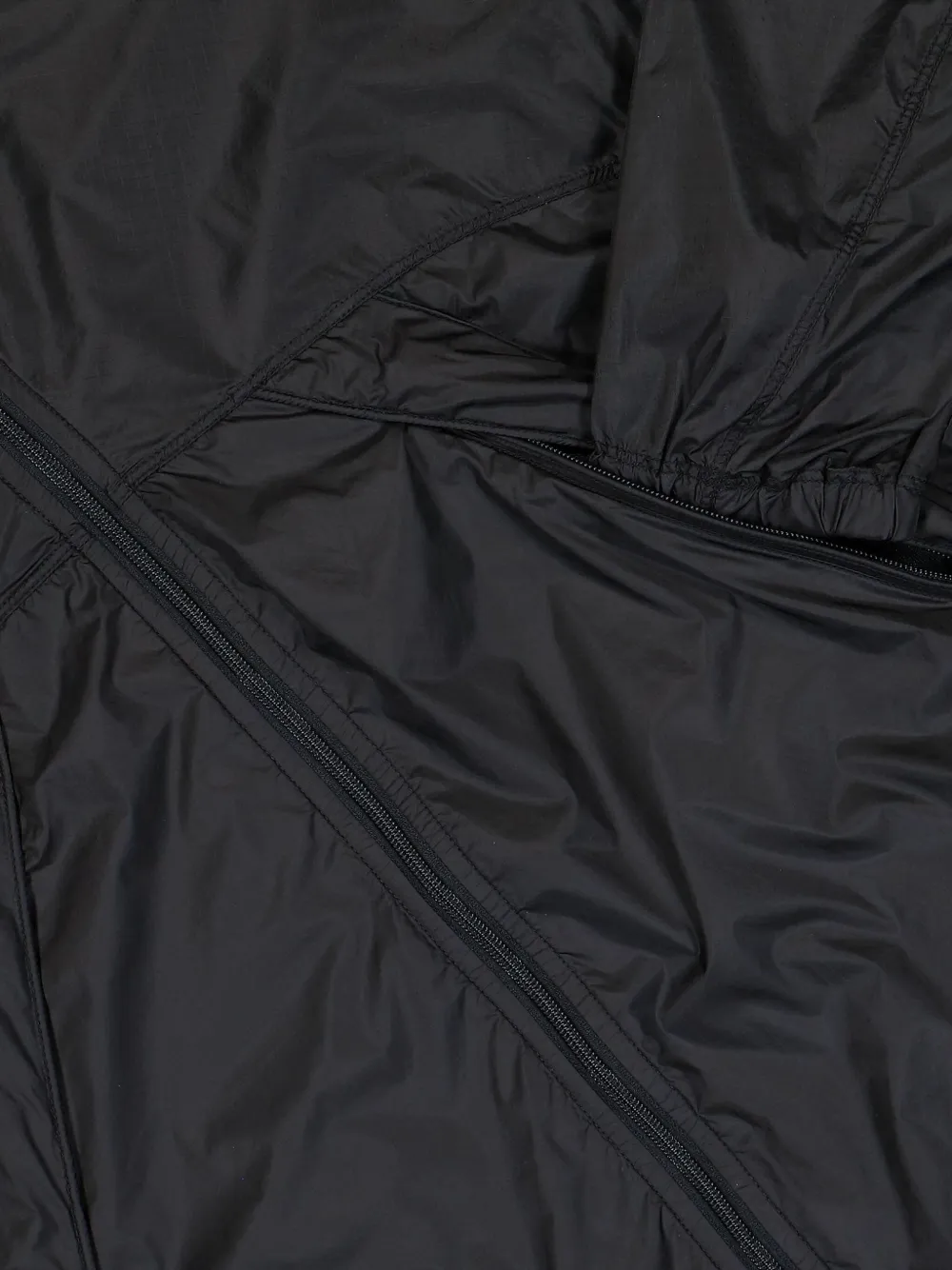 Stone Island concealed-hood zip-up windbreaker Grijs