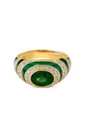 LILY GABRIELLA 18K yellow gold Naia diamond and tsavorite ring