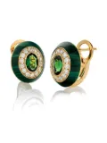 LILY GABRIELLA 18K yellow gold diamond and tsavorite earrings - Green