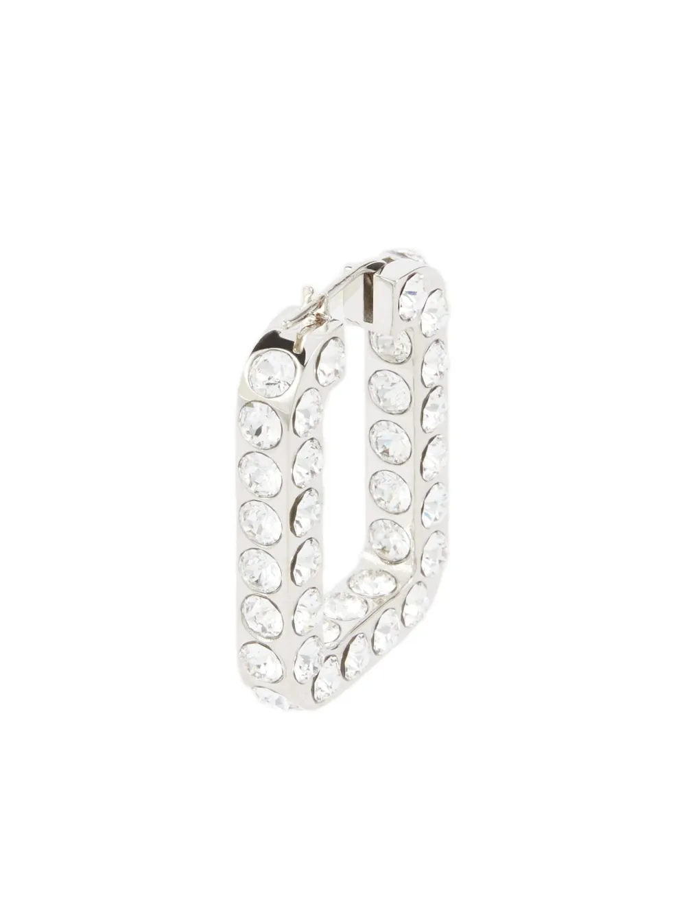 Amina Muaddi Charlotte Embellished Hoop Earrings In Metallic