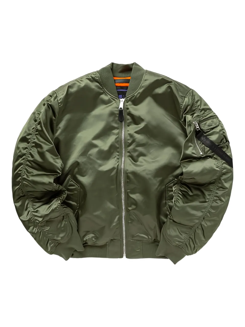 Alpha Industries zip-fastening bomber jacket | Green | Image 1