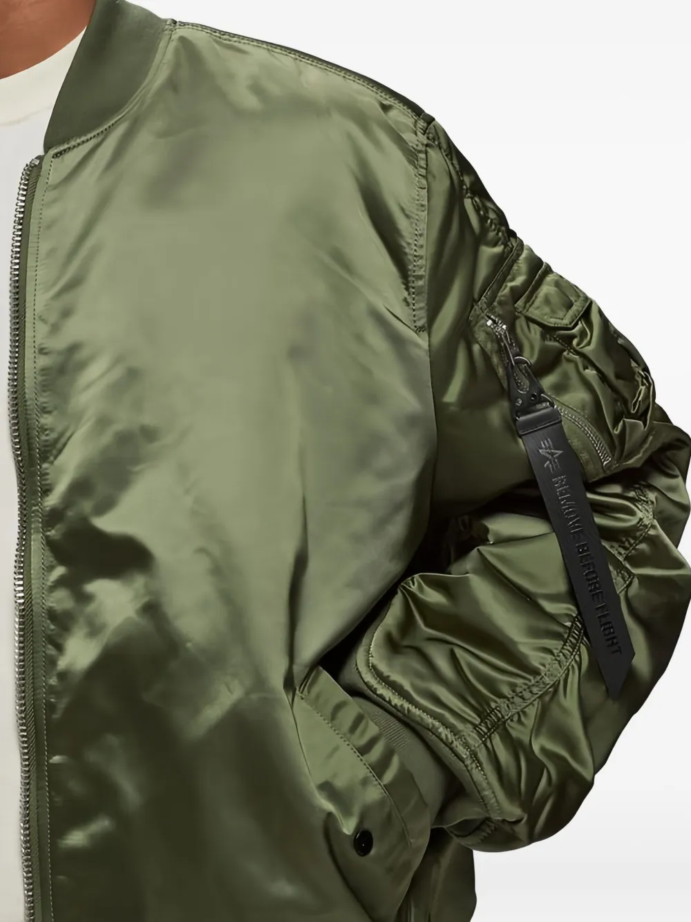 Alpha Industries Bomberjack met rits Groen