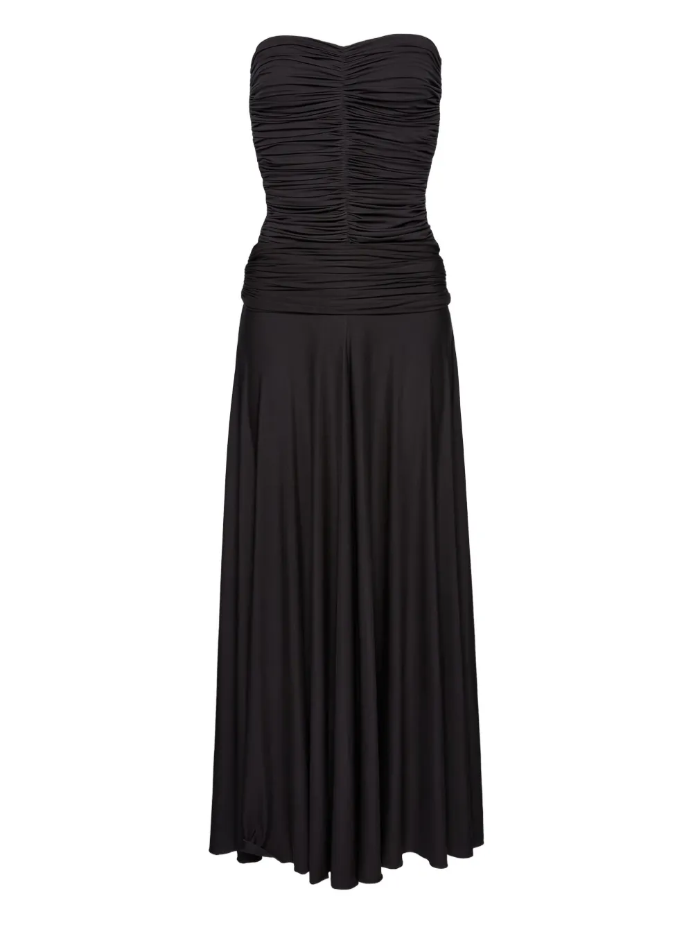 Magda Butrym strapless ruched dress | Grey | Image 1