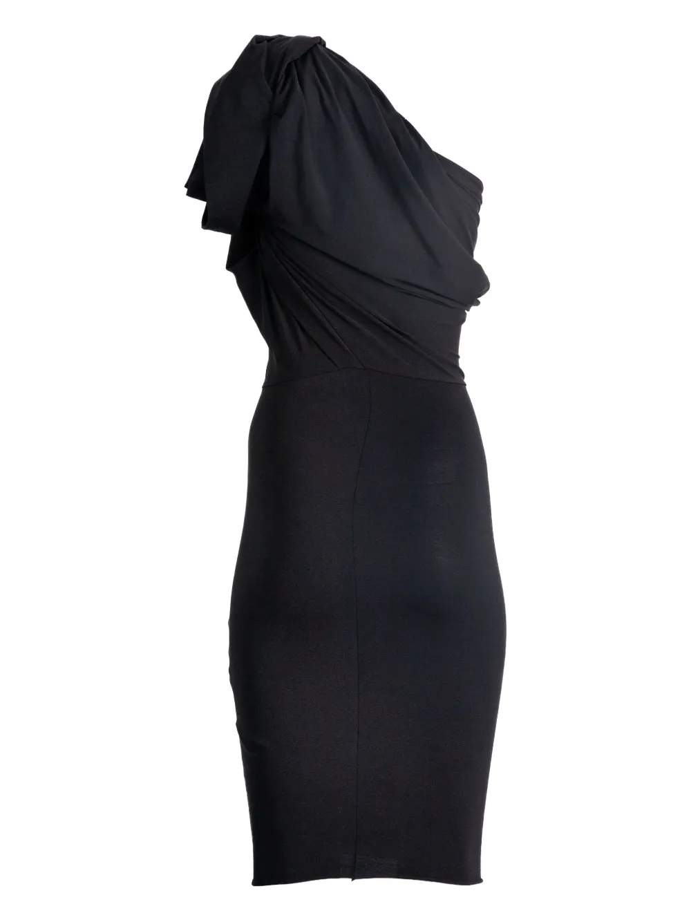 Rick Owens Gedrapeerde midi-jurk - Zwart