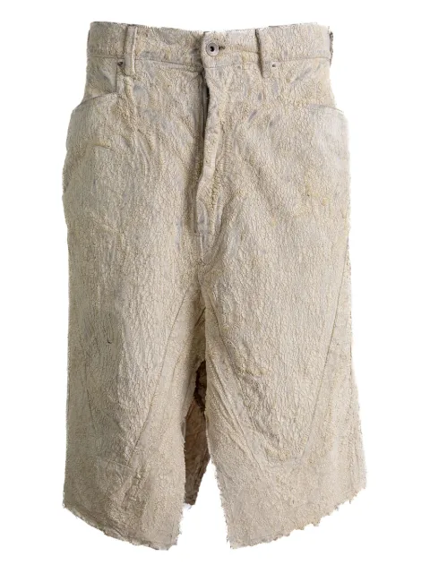 Rick Owens frayed textured skirt