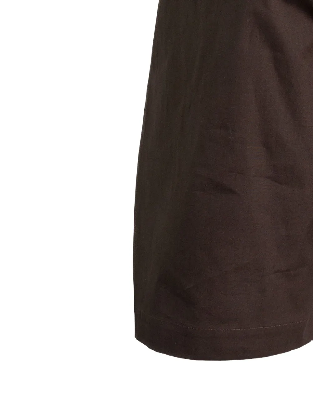 Rick Owens Shorts met trekkoordtaille en split Bruin