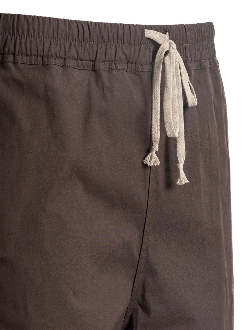 Rick Owens Shorts met trekkoordtaille en split Bruin