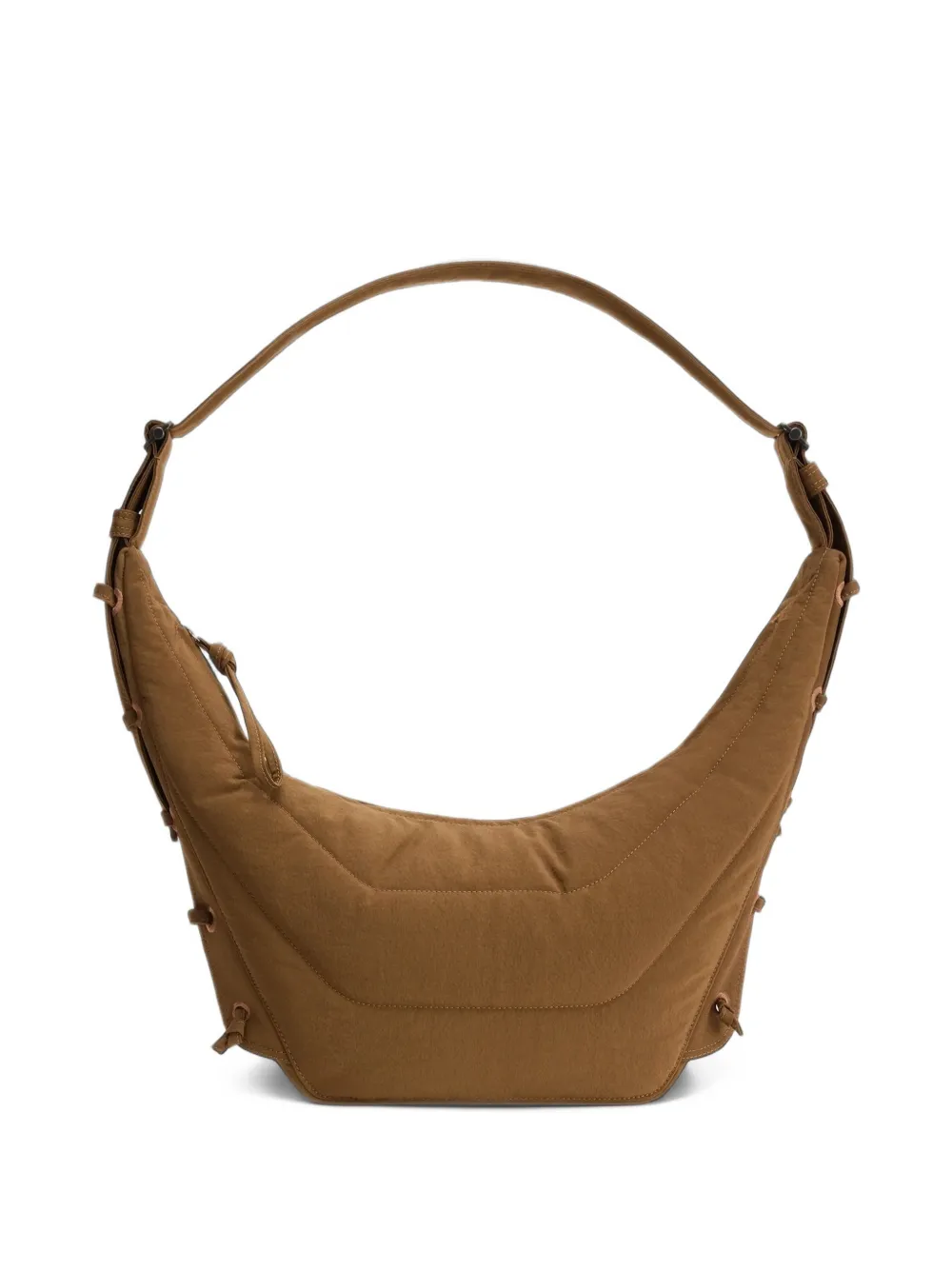 LEMAIRE quilted lace-up shoulder bag - Brown