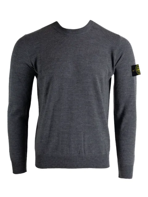 Stone Island 5100071 logo-patch crew-neck sweater