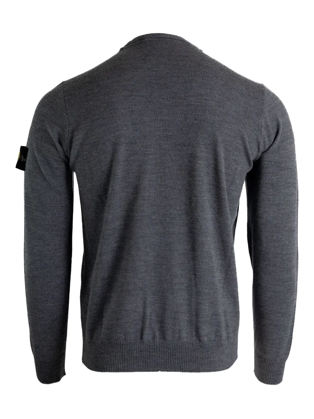 Stone Island 5100071 trui met ronde hals en logopatch - V0M67 MELANGE DARK GREY
