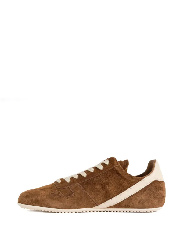 Rick Owens Minimal Suede Sneakers | Brown | FARFETCH SG